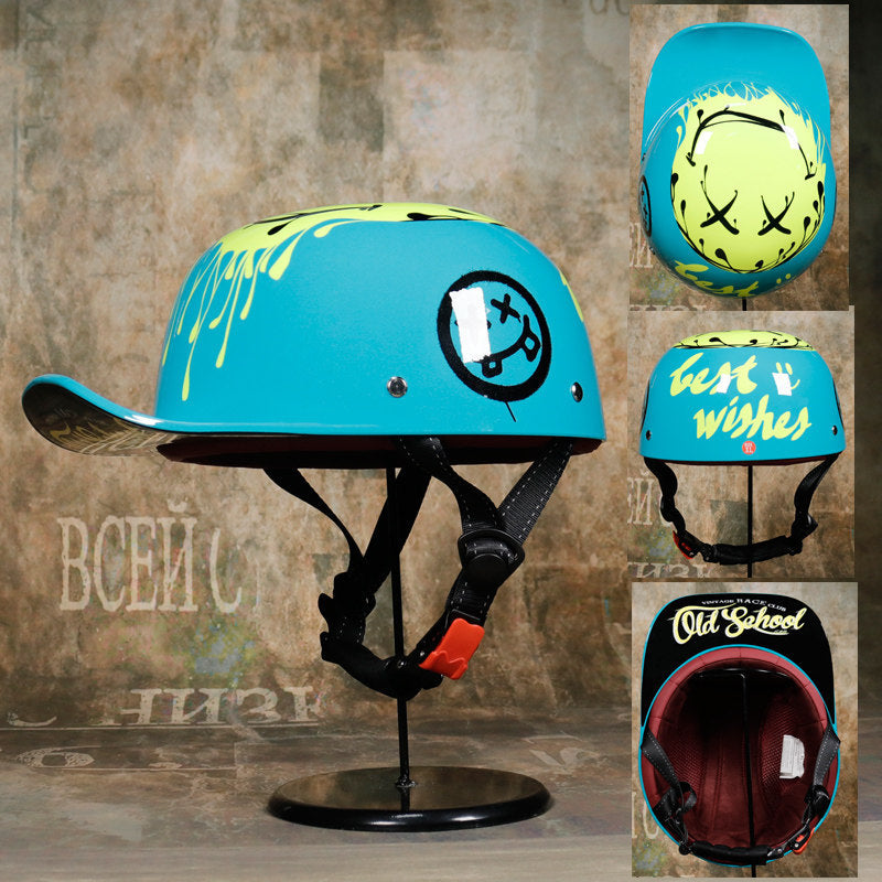 custom painted novelty motorcycle helmets Motor Car Half Helmet Scooter Scoop Helmet Helmet