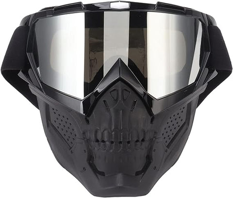 skull face mask goggle in red blk blue green