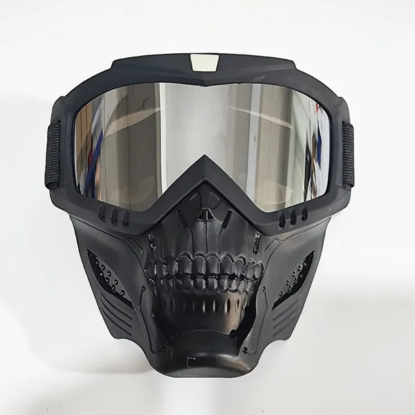skull face mask goggle in red blk blue green
