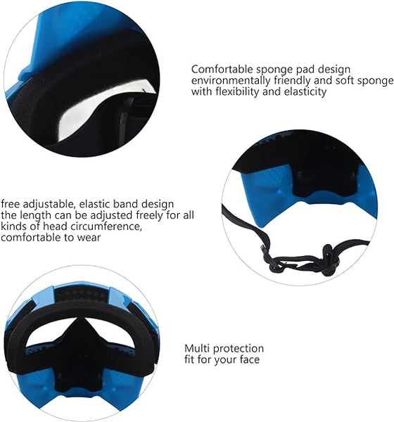 skull face mask goggle in red blk blue green