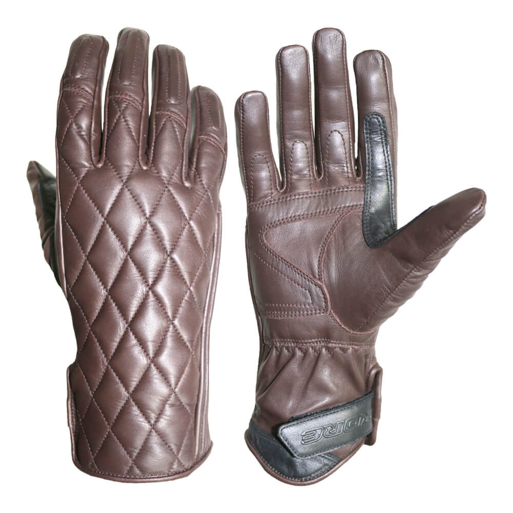 Tan Leather Motorcycle Gloves