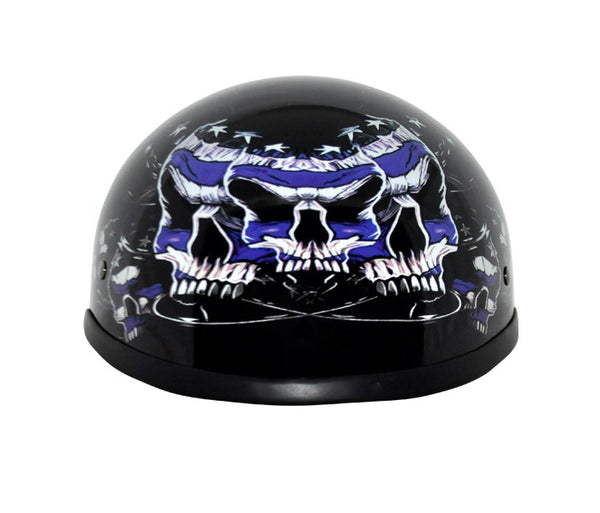Americas smallest thinnest SOA Style DOT Motorcycle half Helmet - RideEazy