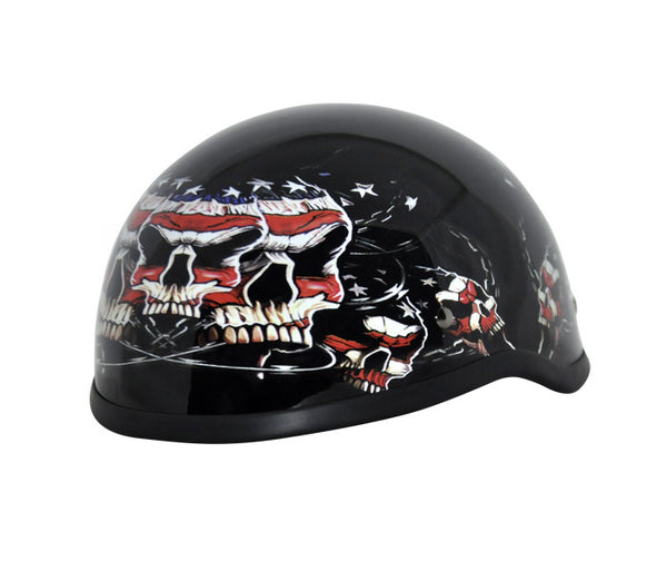 Americas smallest thinnest SOA Style DOT Motorcycle half Helmet - RideEazy