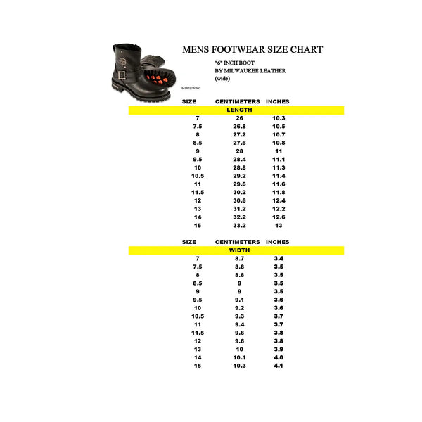 Men's Black 6-inch Classic Engineered Motorcycle Boots with Side Zipper